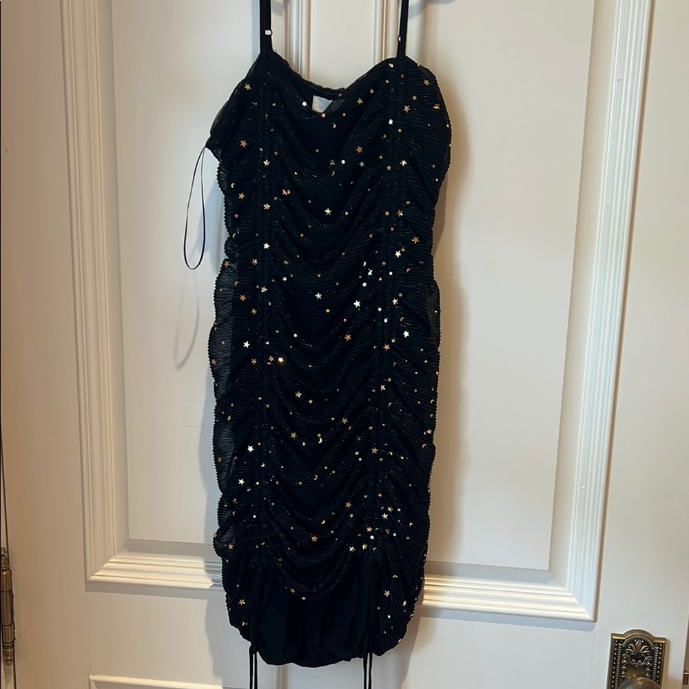Lost + Wander Black Slip Mini Dress Spaghetti Strap